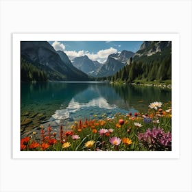 Flowers In The Mountains 1 Art Print