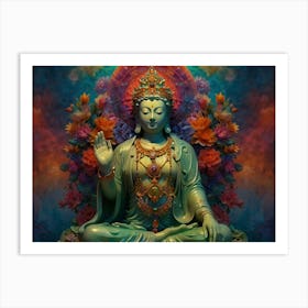 Buddha statue 2 Art Print