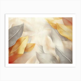 Abstract Autumn Leaves Art Print