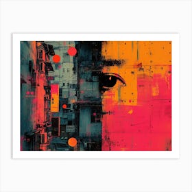 Analog Fusion: A Tapestry of Mixed Media Masterpieces Hong Kong City Art Print