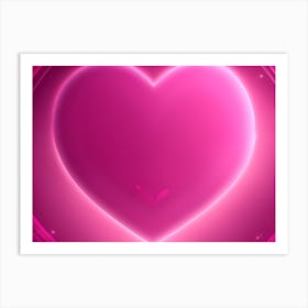 A Glowing Pink Heart Vibrant Horizontal Composition 58 Art Print