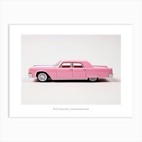 Toy Car 64 Lincoln Continental Pink Poster Art Print