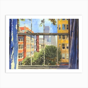 San Francisco From The Window View Painting 2 Art Print