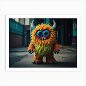 Monster On The Street Art Print