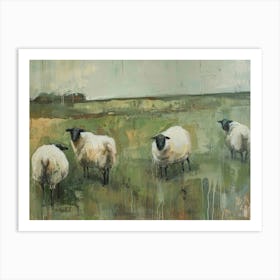 Sheep In A Field 2 Art Print