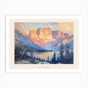 Western Sunset Landscapes Rocky Mountains 6 Poster Art Print