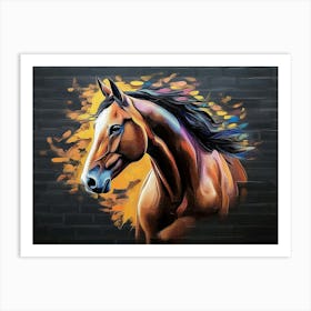 Horse Animal Abstract Art Print