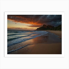 Sunset On The Beach 7 Art Print