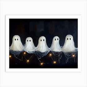 Ghosts In A Row Art Print