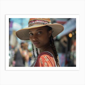 Woman Multicultural Urban Neighborhood 1 Art Print