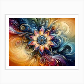 Abstract Flower Painting 11 Art Print