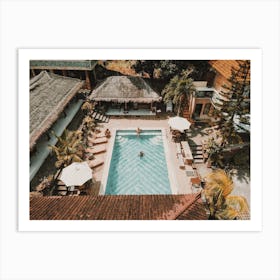 Poolside Resort Art Print