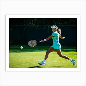 Tennis Player In Action 3 Art Print