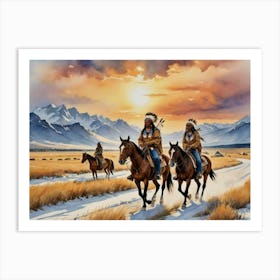 Indian Horsemen Art Print