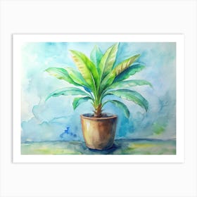 Watercolor Of A Plant Art Print