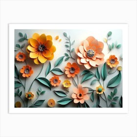 Paper Flowers 48 Art Print