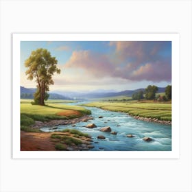 River In The Countryside Art Print