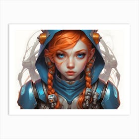 Cute female gnome 1 Art Print