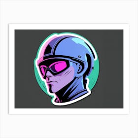 Man In A Helmet Art Print