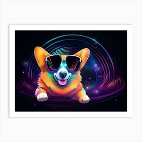 Corgi In Sunglasses 5 Art Print