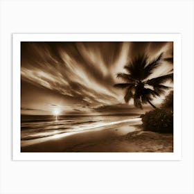 Sunset At The Beach 620 Art Print