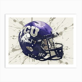 Tcu Horned Frogs Satin Purple Art Print