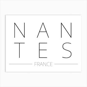 Nantes France Typography City Country Word Art Print