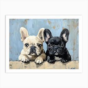 Minimal Frenchie 7 Art Print