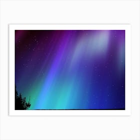 Aurora neon landscape #1 Art Print