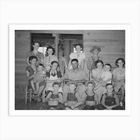 Large Cajun Family On Farm South Of Crowley, Louisiana By Russell Lee Art Print