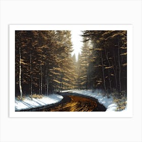 Winter Road Art Print