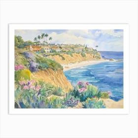 Beach at Swami's Encinitas Art Print