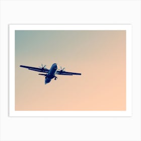 Airplane Flying In The Sky Art Print