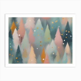 Abstract Christmas Tree 10 Art Print