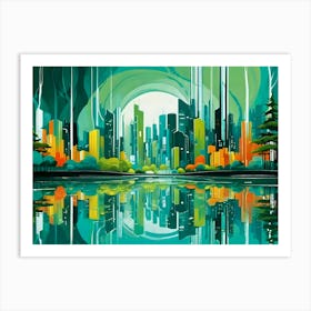 abstract Cityscape 2 Art Print