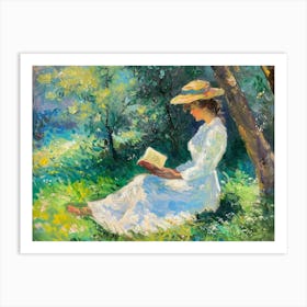 Girl Reading A Book 4 Art Print