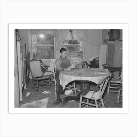 Kitchen Of Perry Warner, Small Farmer In Tehama County, California, He Is A Fsa (Farm Security Administration) Client And Art Print