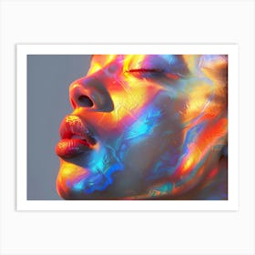 Holographic Woman 4 Art Print