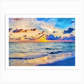 Azure Sunset Art Print