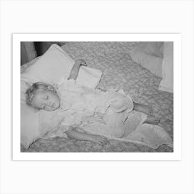 Daughter Of Water Peddler In Community Camp, Oklahoma City, Oklahoma, Asleep, She Is Covered With Old Curtain Art Print