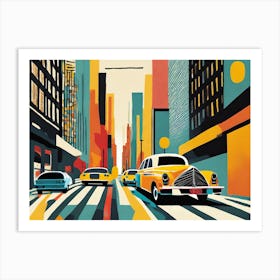 New York City Taxis 2 Art Print