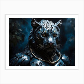 Jaguar fantasy portrait Art Print