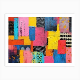 RetroRiso Revival: Embracing Analog Charm in Modern Design:Abstract Painting 3 Art Print