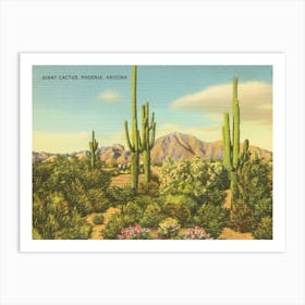 Giant cactus, Phoenix, Arizona Art Print Art Print