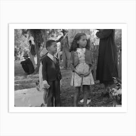 Children Dressed In Sunday Best For Ceremonies, Memorial Services,All Saint S Day,New Roads, Louisiana By Art Print
