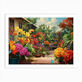 Garden Scene 1 Art Print