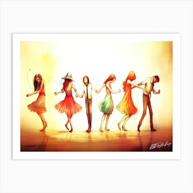 We Can Dance If We Want To - Group Dancing Art Print