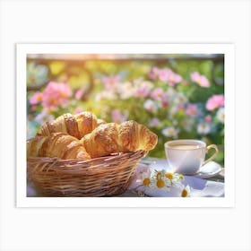 Croissants And Coffee 3 Art Print