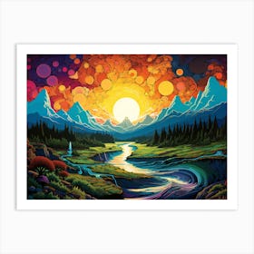 Psychedelic Landscape Art Print