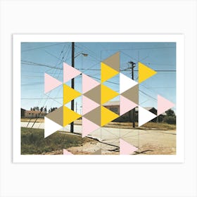 Diamond Street Cable Rosa Art Print